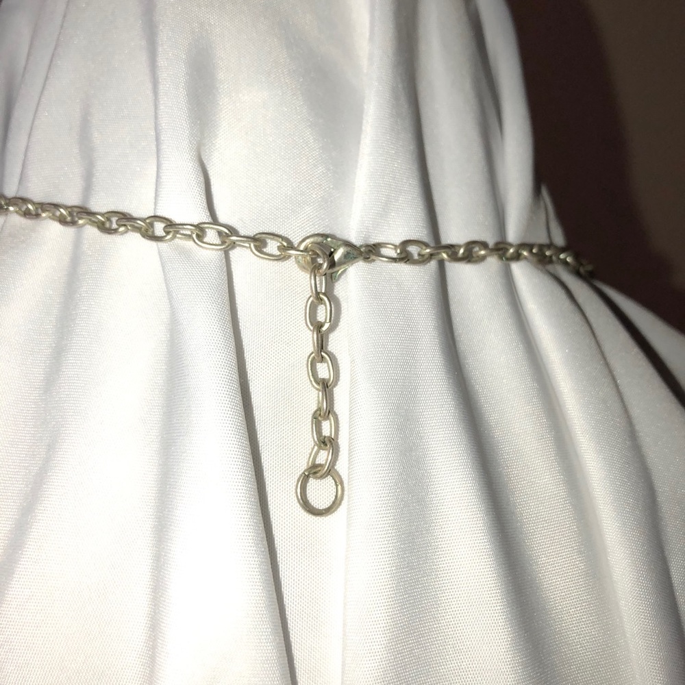 Long Owl Silver Pendant Necklace - Picture 3 of 3